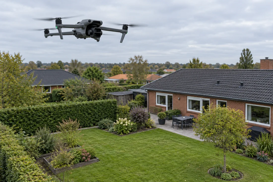 DJI Air 3S-drone over en have